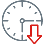 reduction in data processing time icon