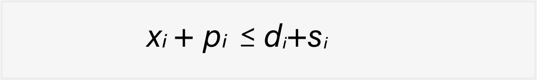 Due date constraints