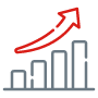 Growth for existing product icon